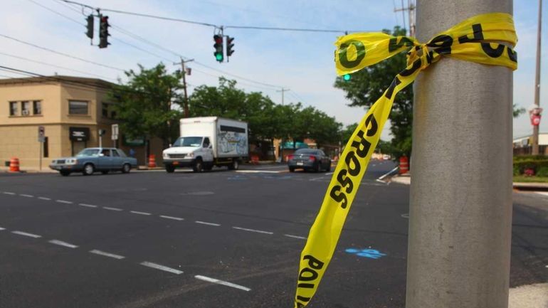 The intersection of Poplar Street and the Hempstead Turnpike in...