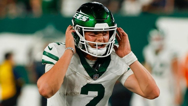 Jets quarterback Zach Wilson during the second half of the game...