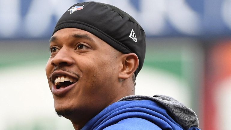 Toronto Blue Jays pitcher Marcus Stroman at Yankee Stadium on...