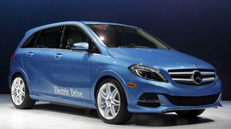 The 2014 B-Class Electric Drive Mercedes Benz is presented at...