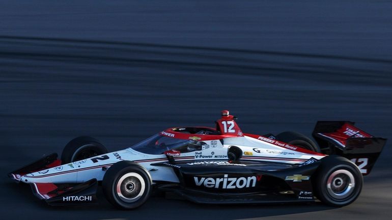 Will Power drives during an IndyCar auto race on Saturday,...