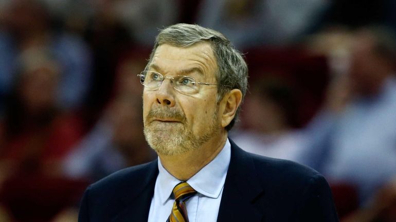 Brooklyn Nets Head coach P.J. Carlesimo waits on the court...