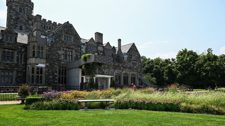 Hempstead House overlooks the native garden at the Sands Point...