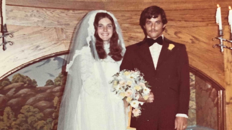 Patricia and George Hand of East Hampton on their wedding...