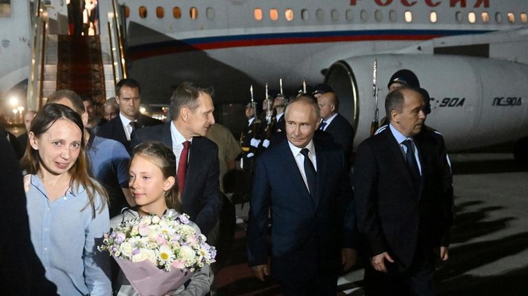 Russian President Vladimir Putin, second right, Federal Security Service (FSB)...