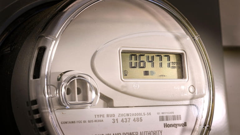 A LIPA smart meter installed at a Suffolk County home is...