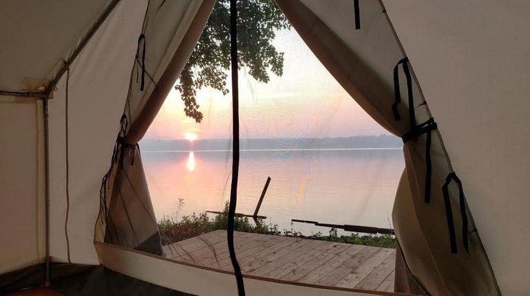 Terra Glamping will offer waterfront views of Gardiners Bay in...