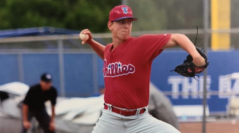 Waard Melville product Ben Brown pitching for the GCL Phillies West...