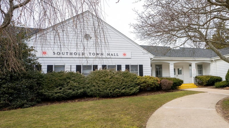 Southold Town Hall in 2018. The town board is considering...