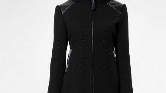 This hooded coat is featured at the Mackage sample sake...