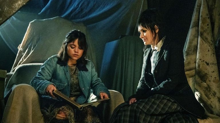 This image released by Warner Bros. Pictures shows Jenna Ortega,...