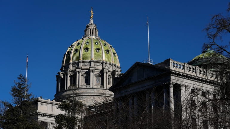 The Pennsylvania Capitol is seen, Feb. 6, 2024, in Harrisburg,...