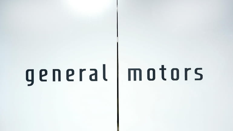 A General Motors logo is shown April 24, 2024, in...