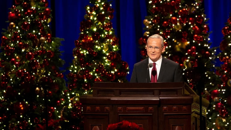 Elder Patrick Kearon speaks at the First Presidency Christmas Devotional...