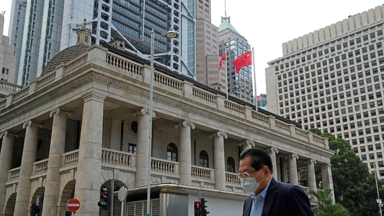 A pedestrian passes the Court of Final Appeal in Hong...