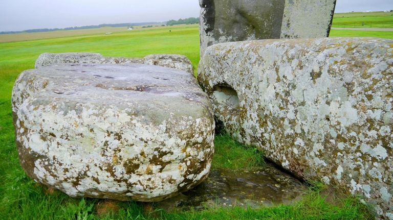 In this photo provided by researchers in August 2024, Stonehenge's...