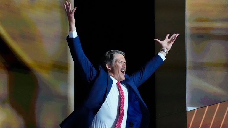 Wisconsin Republican Senate candidate Eric Hovde is introduced during the...