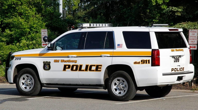 An Old Westbury police car on May 19, 2015, in...