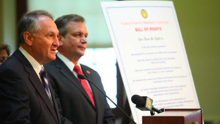 Nassau County Executive Edward Mangano and Nassau County Comptroller George...