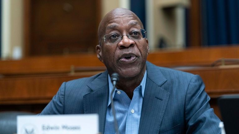 Edwin Moses speaks during The Commission on the State of...