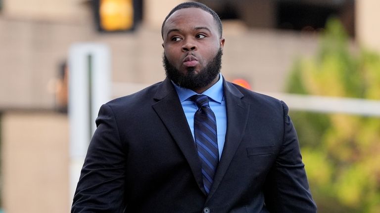 Former Memphis police officer Demetrius Haley arrives at the federal...