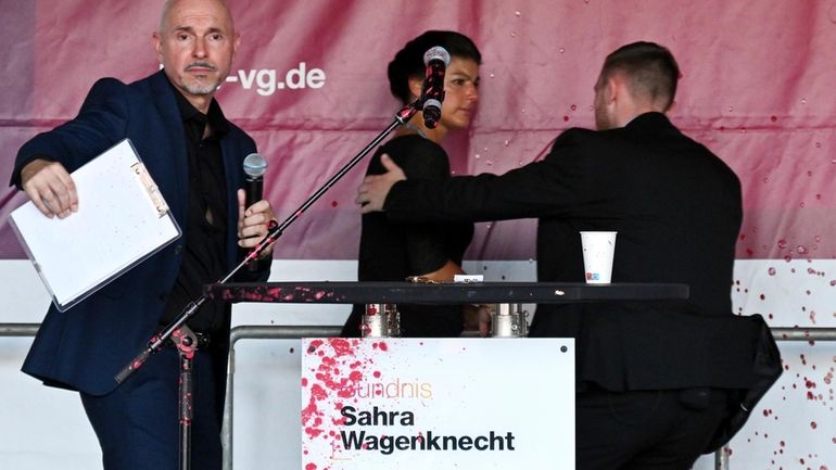 Sahra Wagenknecht, Chairwoman of the Sahra Wagenknecht Alliance (BSW), is...