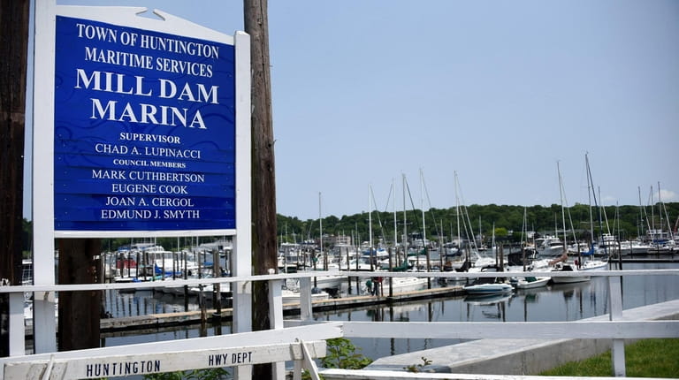 Huntington's Mill Dam Marina is seen on Friday. Currently, Huntington residents may...