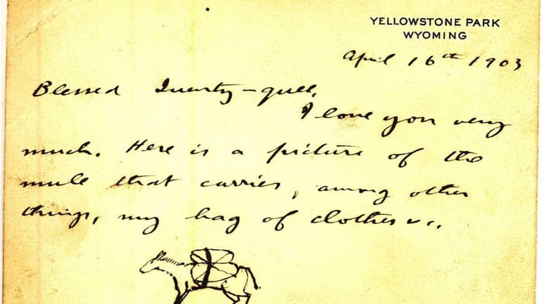 A note card dated April 16, 1903, written by President...