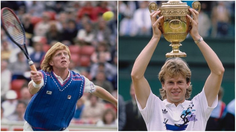 Boris Becker and Stefan Edberg in 1988.