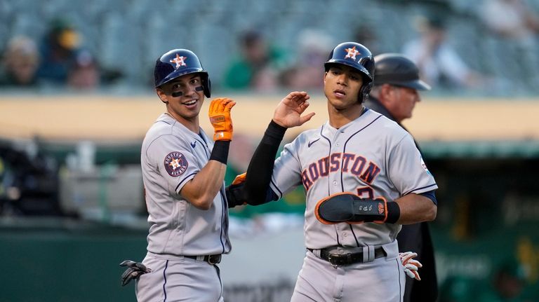 Rookie France shuts down A's and Tucker delivers go-ahead two-run double as  Astros win 3-1