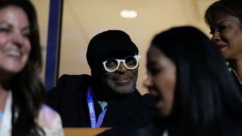 Filmmaker Spike Lee attends the Democratic National Convention Monday, Aug....