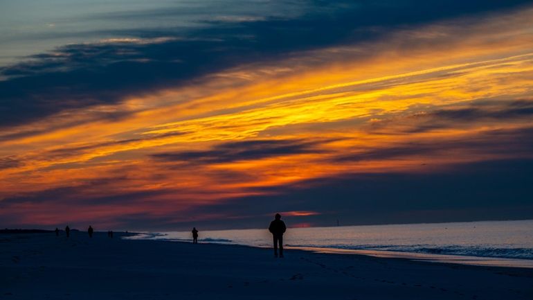 Sunrise or sunset at Jones Beach's Field 6 can yield an...