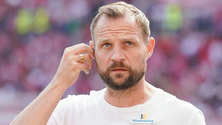 Then Mainz's head coach Bo Svensson prior to the German...