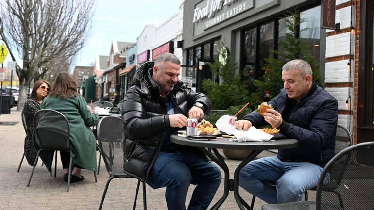 Nir Maman, left, and David Levy, right of Hewlett Harbor,...