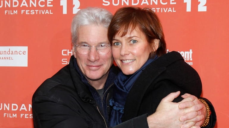 Richard Gere his wife Carey Lowell at the premiere of...