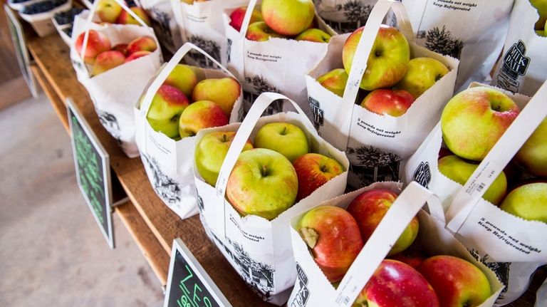 Bags of apples are sold at Milk Pail in Water...