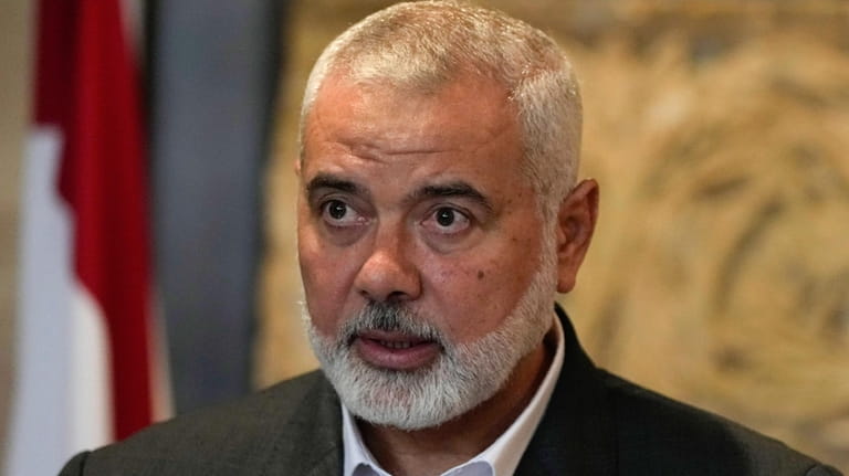 Ismail Haniyeh, the leader of the Palestinian militant group Hamas,...