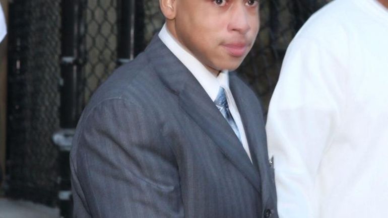 Caleb Lacey leaves the Nassau County Court on Feb. 3.