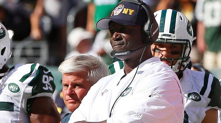 Head coach Todd Bowles of the New York Jets looks...