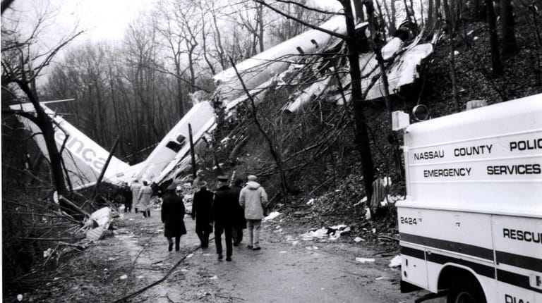 A view of the downed Avianca Jet that crashed in...