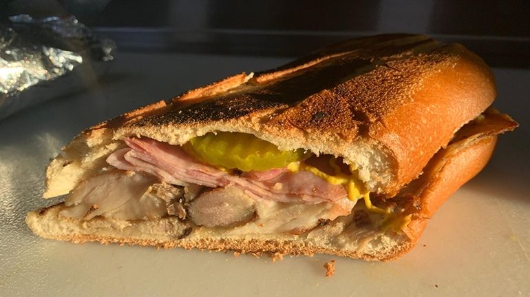 A Cuban sandwich from Greekish Rican Grill food truck.