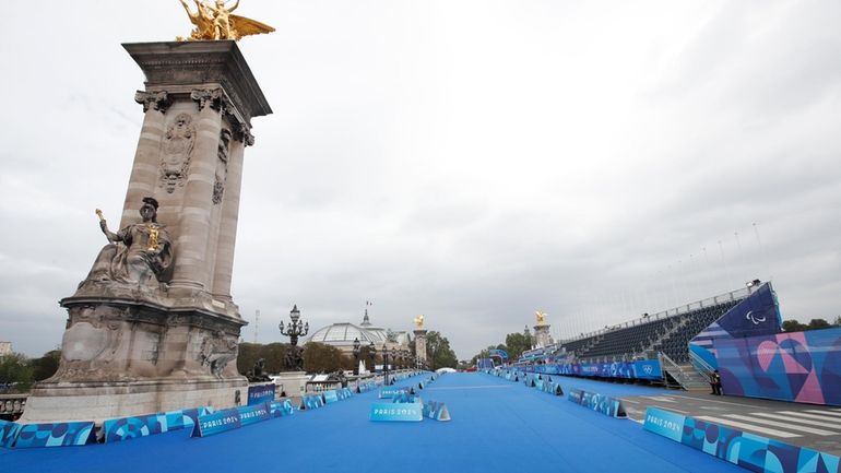 The Alexandre III bridge which will be used for the...