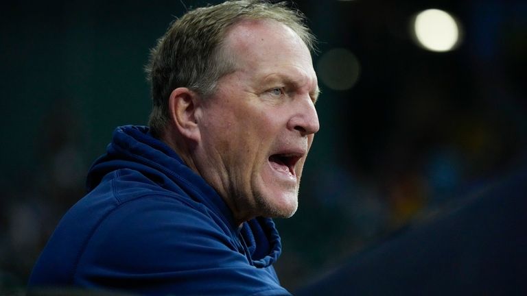 Milwaukee Brewers manager Pat Murphy is seen during the third...