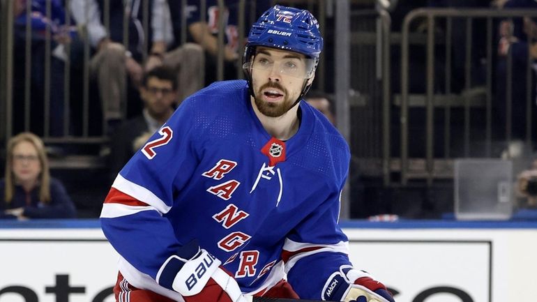 Filip Chytil #72 of the Rangers skates during the first period...