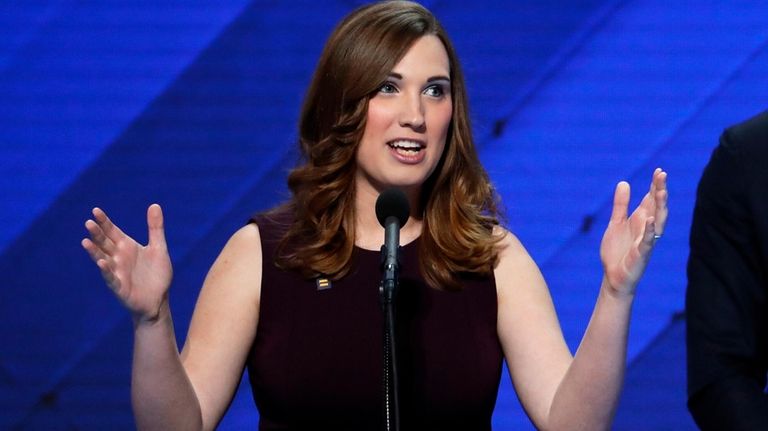 LGBT rights activist Sarah McBride speaks during the final day...