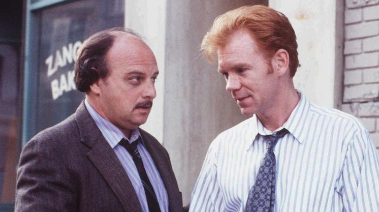 Dennis Franz, left, and David Caruso starred in "NYPD Blue."