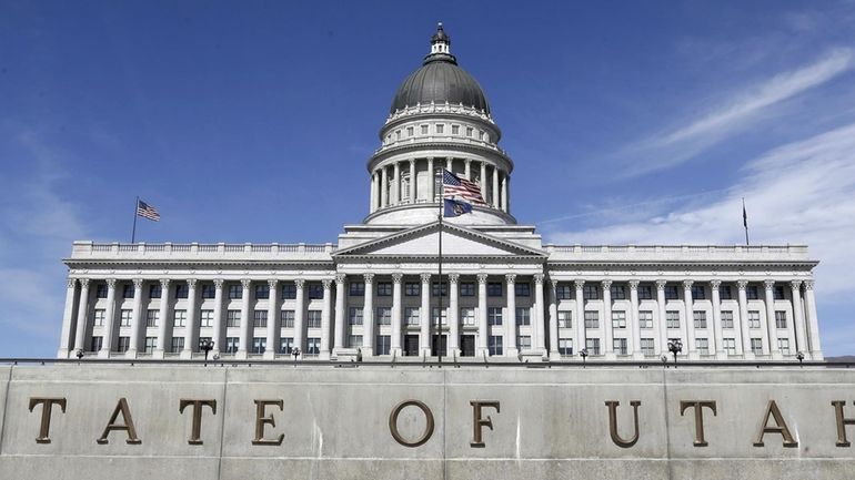 This photo shows the Utah State Capitol, March 14, 2013,...