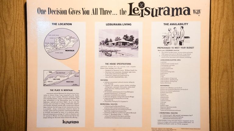 Leisurama details are on display at the Montauk Historical Society.