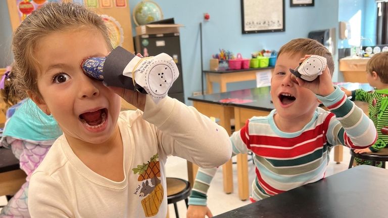 In West Islip, kindergartners at Paul J. Bellew Elementary School...