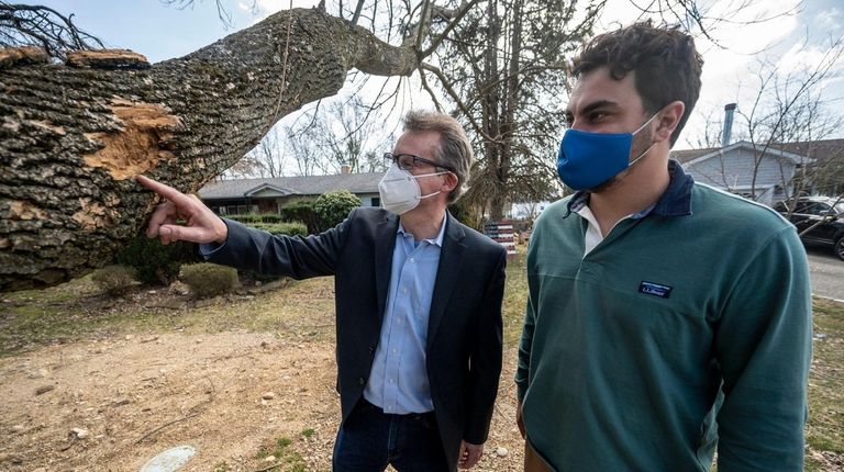 Smithtown environmental officials David Barnes, left, and Tom Colella.